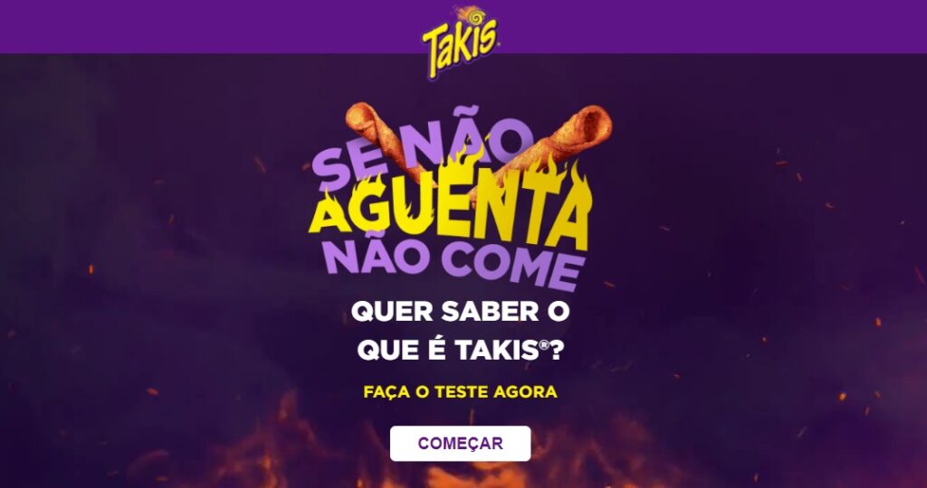 A ação da Takis teve distribuição de amostras por todo Brasil.