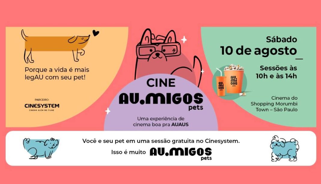 Sessões de Cinema Grátis e Kit de Personalizado Au.Migos