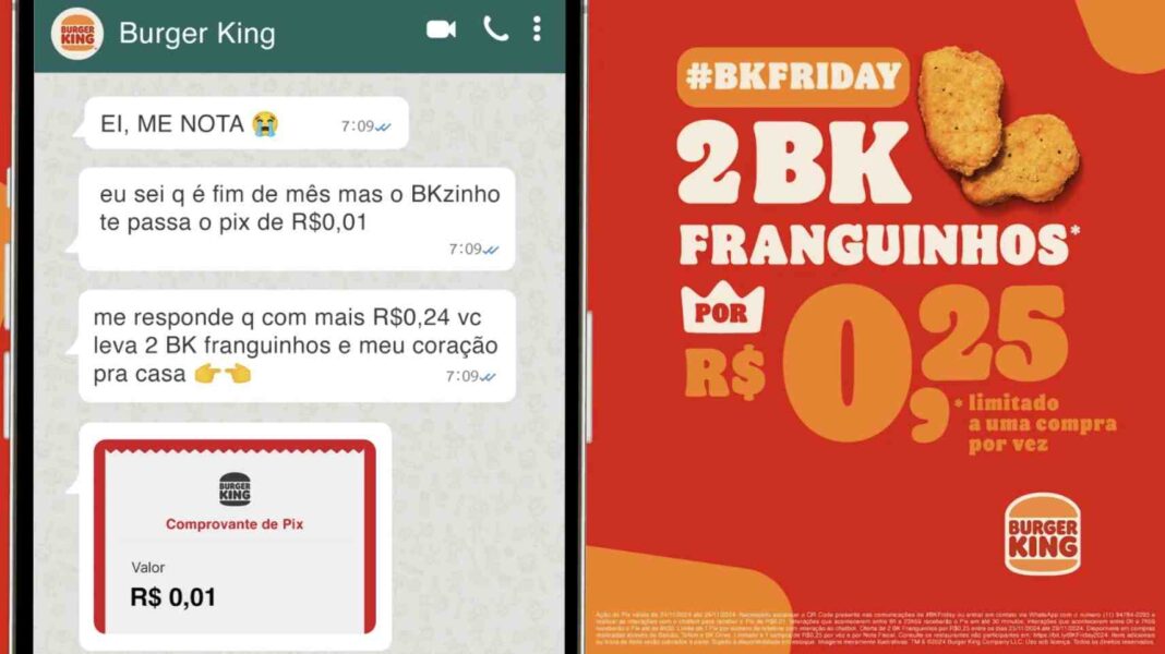 Burger King Envia Pix para os Participantes do Clube BK