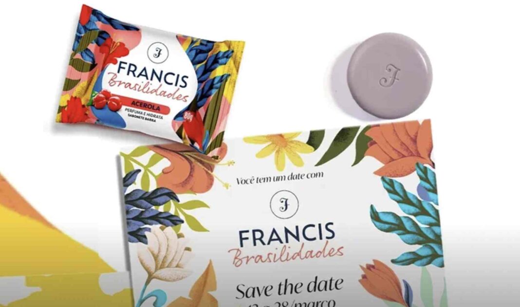 A Francis celebra o Dia do Consumidor com uma ação especial de 13 a 28 de março, distribuindo Mini Sabonetes Brasilidades grátis e prêmios incríveis