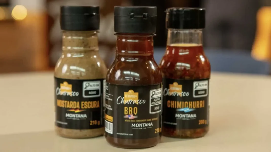 Três molhos exclusivos do Montana Grill – Barbecue, Mostarda Escura e Chimichurri – oferecidos como brinde no Festival do Churrasco 2025