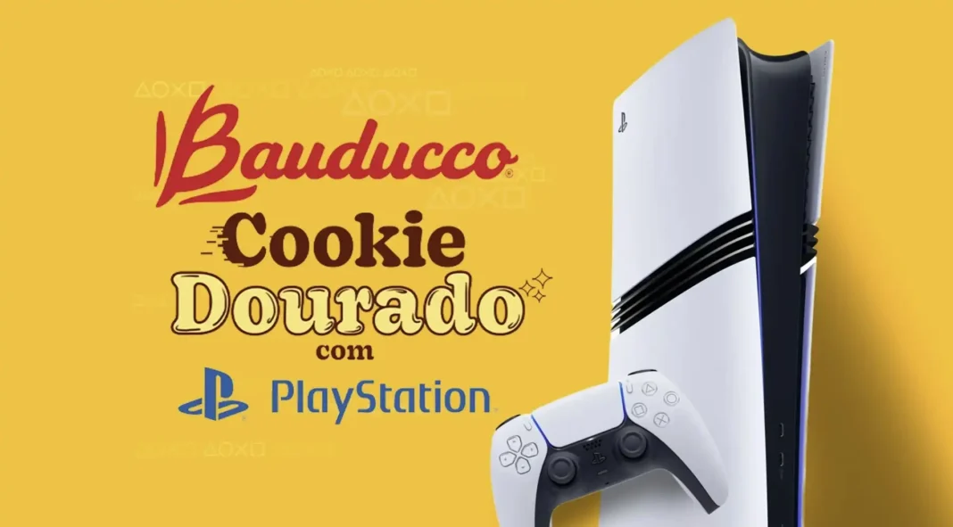 Embalagem promocional de cookies Bauducco com destaque para o desenho do 