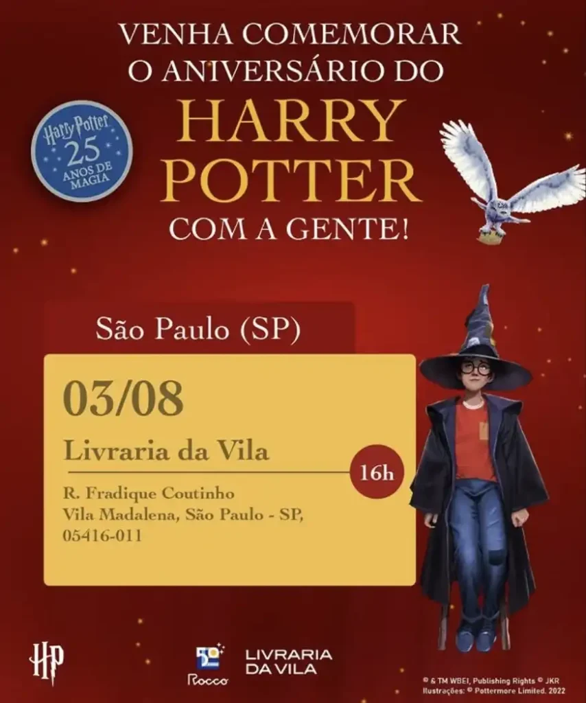 Informações sobre o evento da Editora Rocco 