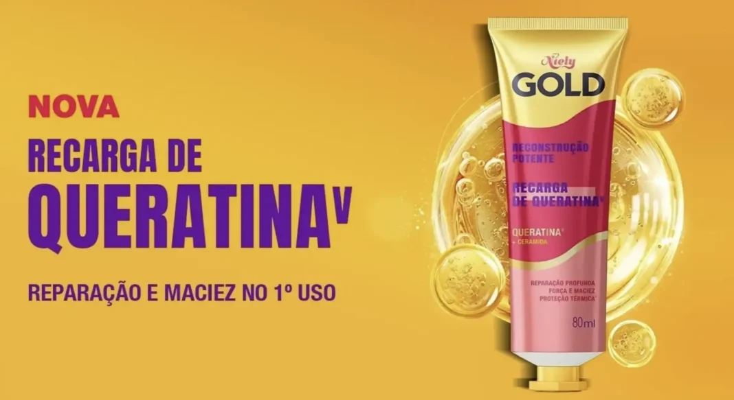 Pôster promocional para Nielly Gold 'Recarga de Queratina