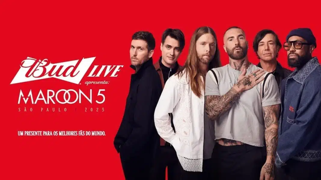 Maroon 5 em show exclusivo Bud Live São Paulo 2025.