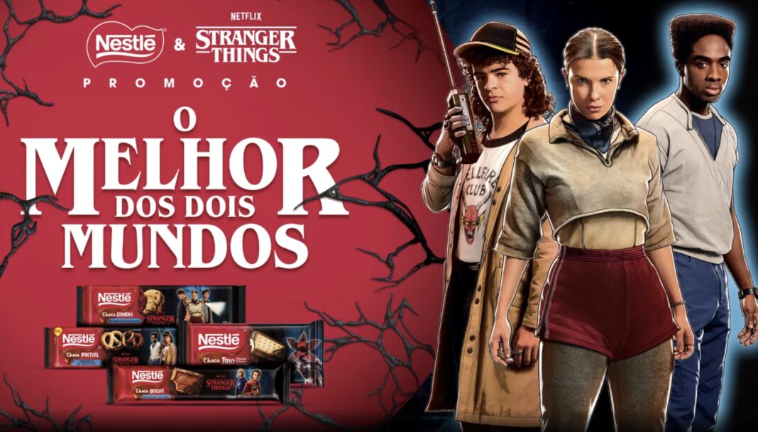 Anúncio de parceria Nestlé e Netflix Stranger Things 